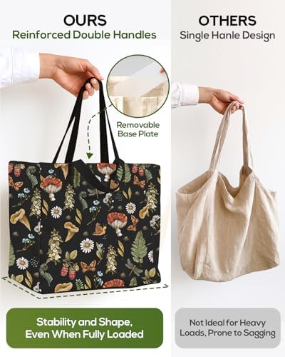 Miss Adola Cute Extra Large Canvas Grocery Tote Bag - Image 4