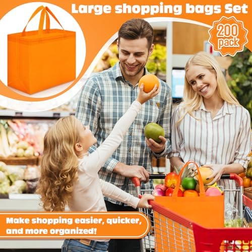 Windyun Reusable Grocery Bags Non Woven with Handles - Image 5