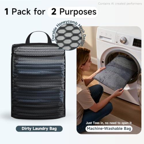 OlarHike Packing Cubes for Travel,Gifts for Women Mom,Anti-Tearing Suitcase Organizer for Luggage with Shoe & Hanging Toiletry Bag,Vacation Essentials & Accessories for Cruise Ship,9 Set,Black - Image 6