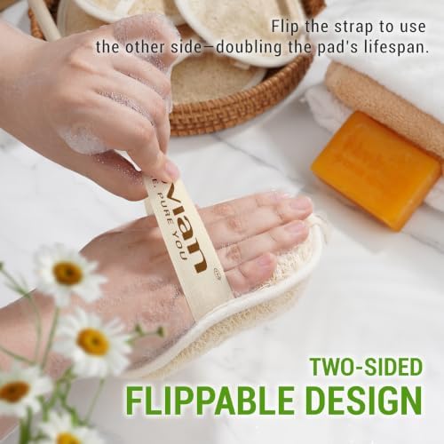 Natural Loofah Exfoliating Body Scrubber Pads for Bath and Shower - Image 5
