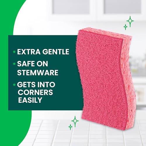 Scotch-Brite Delicate Clean Non-Scratch Scrub Sponge, 3 Pack - Image 3