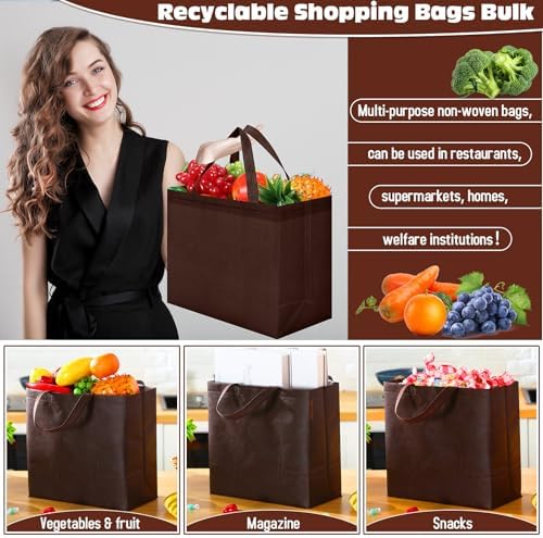 Windyun Reusable Grocery Bags Non Woven with Handles - Image 5
