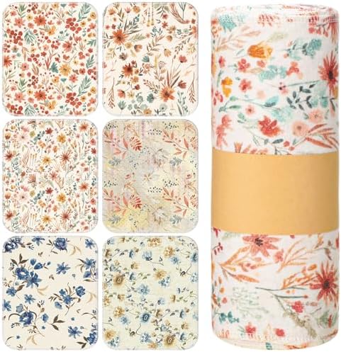 Redbaker 18 Pcs 18 Pcs Reusable Paper Towel for Kitchen,Vintage Flower by Redbaker