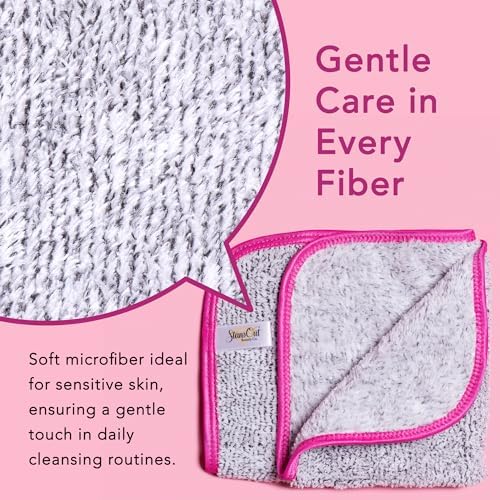 StansOut Makeup Towels - Pack of 3 Reusable Makeup Remover Cloths - Microfiber Facial Towels for Makeup Removal - Washcloths for Gentle Cleansing - Soft Towels for Face and Body Care, 12x12 in, Gray. - Image 4
