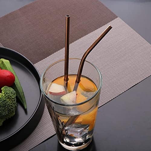 Travel Utensils Set with Case Reusable Portable Cutlery Set Stainless Steel 8pcs Including Dinner Knife Fork Spoon Chopsticks straws(Rose Gold) - Image 5
