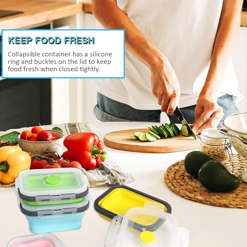 Small Collapsible Silicone Food Storage Container(12 Oz) 4 Pack - Image 6