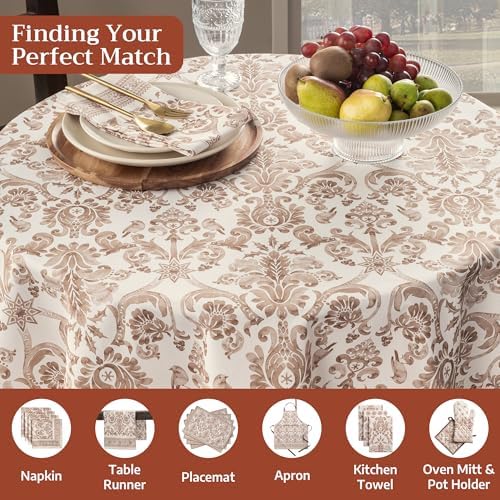 Maison d' Hermine Table Cloth Round Table Reusable 100% Cotton 63" Diameter - Image 4