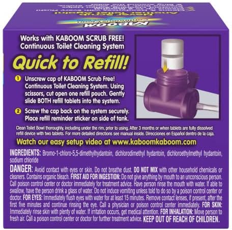 Kaboom Scrub Free! Continuous Clean Toilet Cleaning Refill Tablets (2 Count Per Package) *Refill Tablets Only. - Image 2