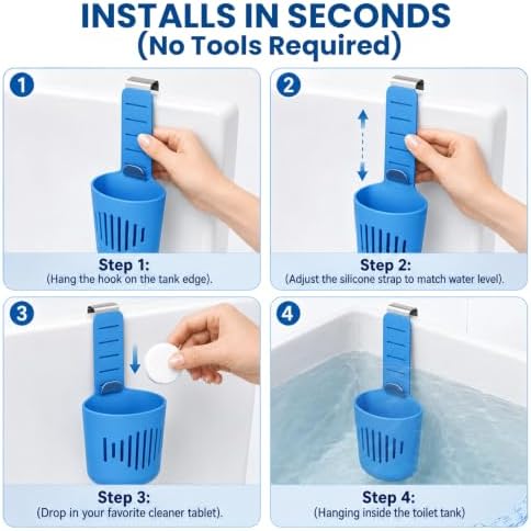 Toilet Tank Tablet Holder for Automatic Toilet Bowl Cleaner Tablet - Image 6