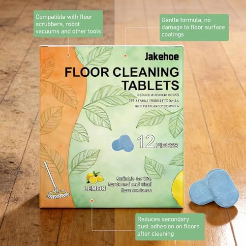 2Packs Floor Cleaner Tablets,Hard Floor Cleaner Tablets,Pre Measured Dissolvable Cleaning Solution, For Hardwood, Fresh Lemon Scent, Compatible with Robot Mops & Wet/Dry Vacuums (12pc) - Image 5