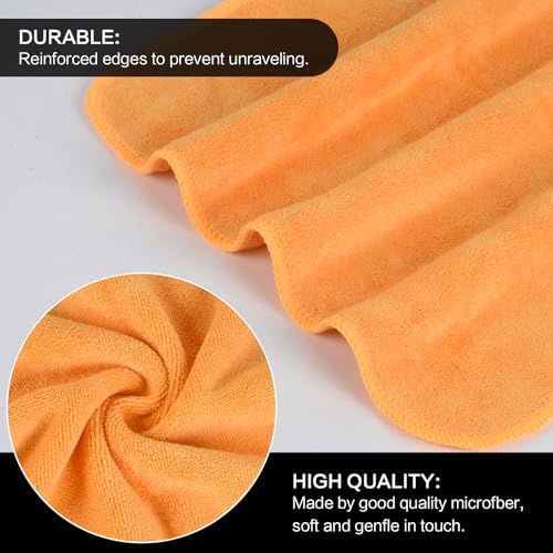 SINLAND Microfiber Facial Cloths Fast Drying Washcloth 12inch x 12inch Absorbent Face Wash Cloth Soft Makeup Remover Cloths - Image 3