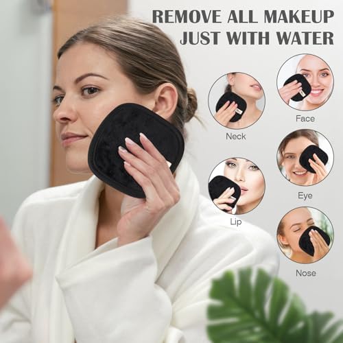 Orighty Makeup Remover Cloths 7-Day Set, Black Makeup Remover Pads - Image 4