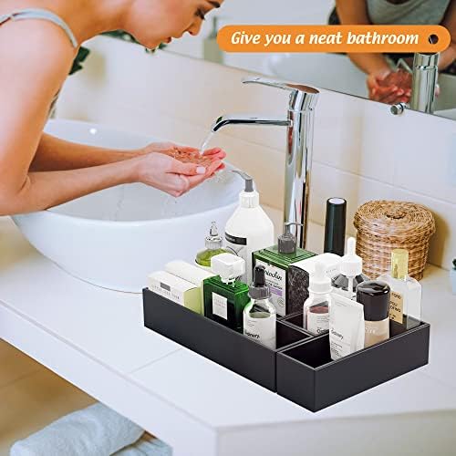 Black Bamboo Drawer Organizer 6"x 3", Utensil Holder for Kitchen Drawer - Image 3