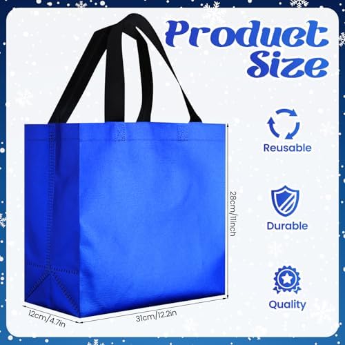 Eccliy 80 Pcs Reusable Gift Bags, Large, Blue - Image 5