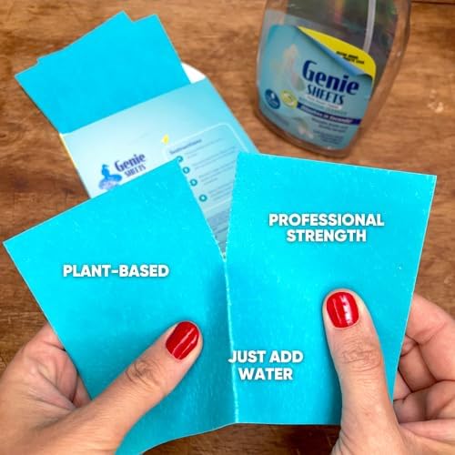 Genie Sheets Bathroom Cleaner | Concentrate Makes 6 24oz Refills | Professional-Strength | Just Add Water | Sustainable Eco-Friendly Plant-Based Solution | 6 Sheets - Image 5