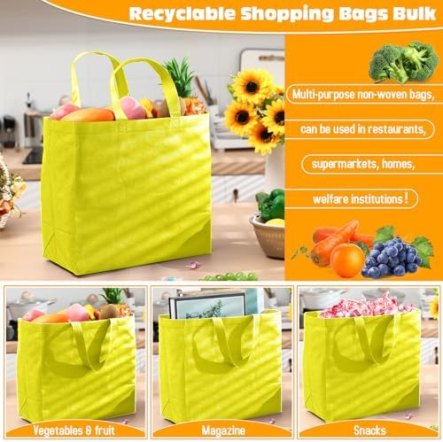 Windyun Reusable Grocery Bags Non Woven with Handles - Image 4