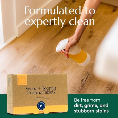 CLEANOMIC Wood and Flooring Cleaning Tablets (6 Pack) - All-Purpose Multi-Surface Household Cleaner Tablets (Orange Scent) - Image 3