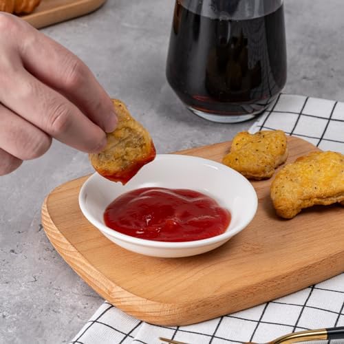 Eisinly 6 Pack Dipping Bowls, 3 OZ Small Ceramic Soy Sauce Dish, White - Image 6