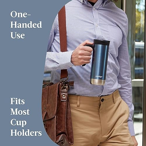 Contigo Superior 2.0 Stainless Steel Travel Mug 20oz with Handle | Leak-Proof Lid | Double-Wall Insulation | Dark Ice | Pack of 4 - Image 4