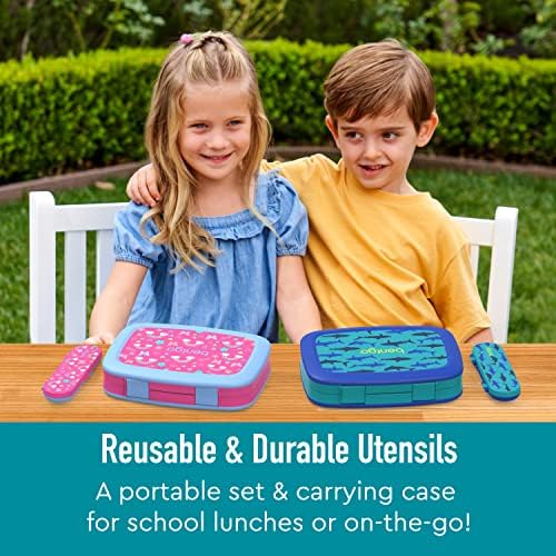Bentgo Kids Plastic Utensil Set with Fork, Spoon, & Storage Case - Image 2