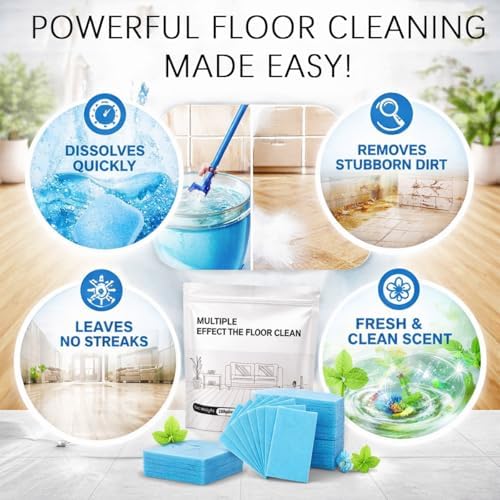 100pcs Multi-Surface floor cleaning tablets, multiple effect the floor clean, Water Soluble Floor Cleaner for Mopping for Hardwood, Laminate Floors, Wall Tiles, Glass - Image 6