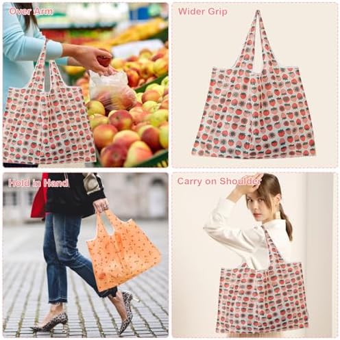 ZooviHyvi Extra Large 50lbs Foldable Reusable Shopping Bags kitchen reusable grocery bags Washable Polyester Bags in Pocket - Image 4