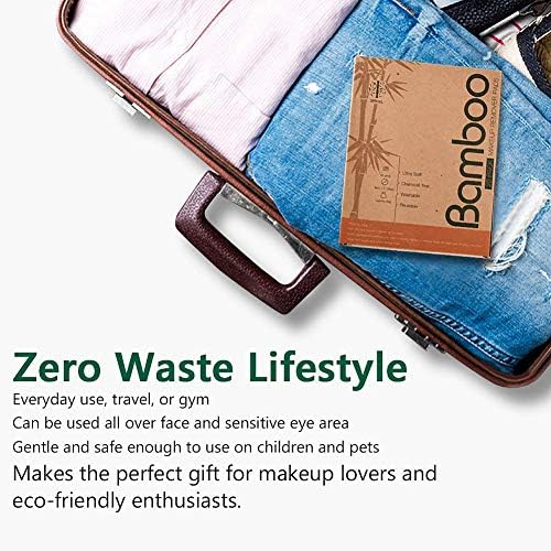 20 Packs Organic Reusable Makeup Remover Pads, Washable Bamboo Cotton Rounds for All Skin Types with Cotton Laundry Bag - Image 5