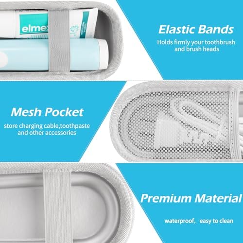 Toothbrush Travel Case for Oral B/Oral-B Pro 1000 1500 5000 7000 & Philips Sonicare 4100 1100 5300 5100 6100/iO Electric Toothbrush, Hard Protective Storage Bag (Gradient) - Image 3