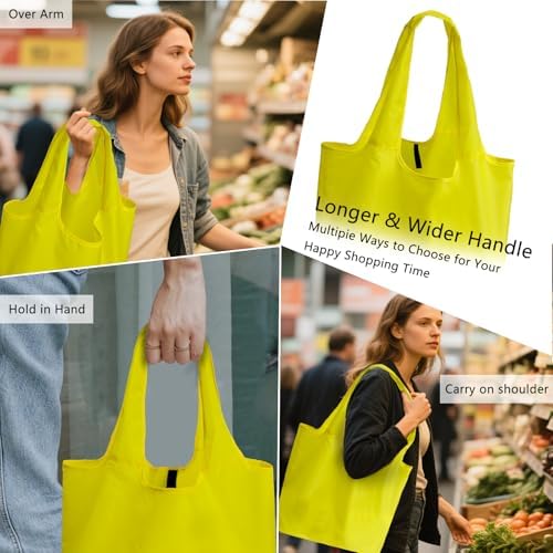 WFK Reusable Grocery Bags With Storage Box, Foldable Shopping Totes - Image 2