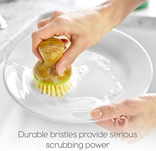 Full Circle Bubble Up Dish Brush, Green (Pack of 6) - Image 5