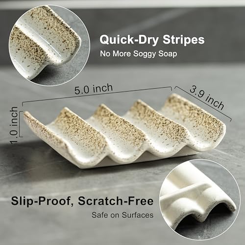 Soap Dish for Shower, Self Draining Bar Soap Holder for Shower - Image 4