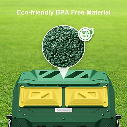 Compost Tumbler Bin Composter Dual Chamber 43 Gallon (Bundled with Pearson's Gardening Gloves) - Image 3
