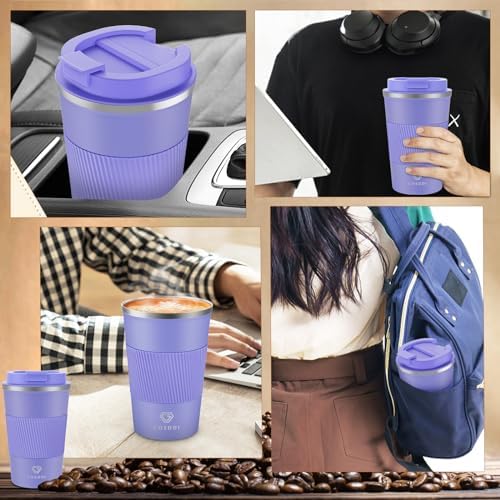 CS COSDDI 12 oz Coffee mug - Stainless Steel Coffee Cup with Leakproof Lid - Image 7