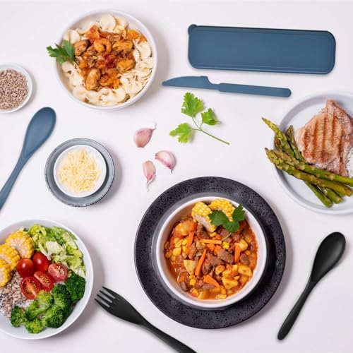 2 Sets Reusable Utensils Set with Case, Portable Travel Cutlery - Image 5