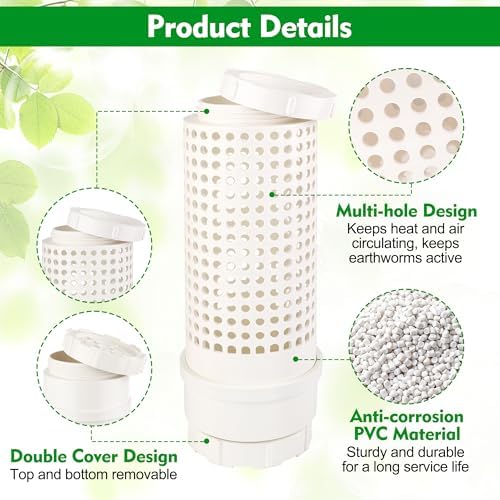 2 Packs Inground Worm Composter, Outdoor Worm Compost Bin Kit with Lid - Image 4