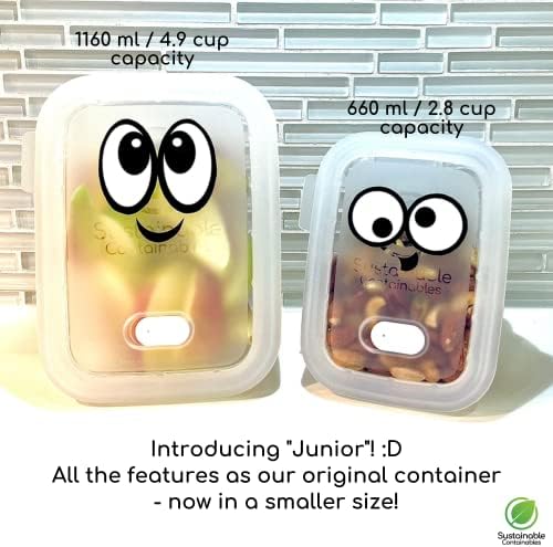 Premium Silicone Collapsible Food Storage Containers with Silicone Leakproof Lids, BPA Free, LFGB Food-Grade Certified, Compact, Reusable Lunch Snack Box, Microwave Safe, 2.8 Cups 3 Pk - Image 3
