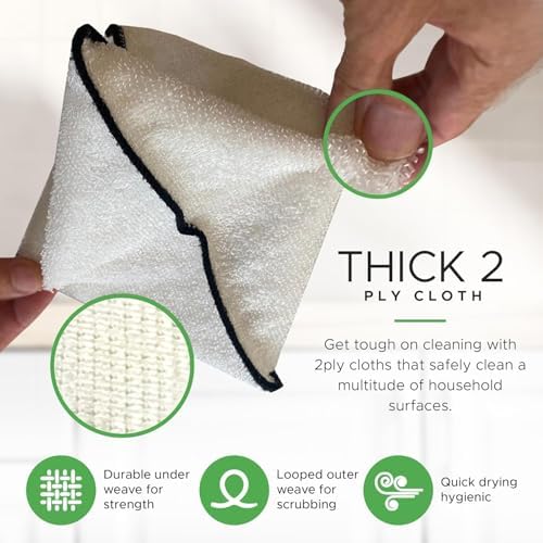 Whiffkitch Dishcloths Kitchen Dishrag Cleaning Scrub Reusable 3pk 6x7in - Image 5