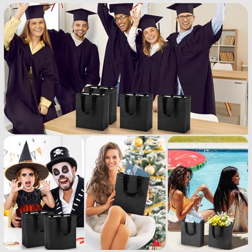 Eccliy 80 Pcs Reusable Gift Bags, Medium, Dark Grey - Image 6