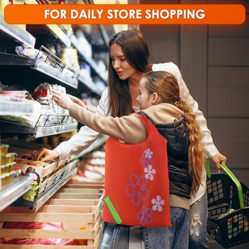 5 Pcs Reusable Grocery Fruit Bags, 15"x15", Washable Tote Bag (5 Colors) - Image 3