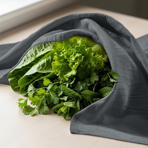Utopia Kitchen Light Grey Flour Sack Towels [6 Pack-28 x 28 in] 100% Cotton - Image 4