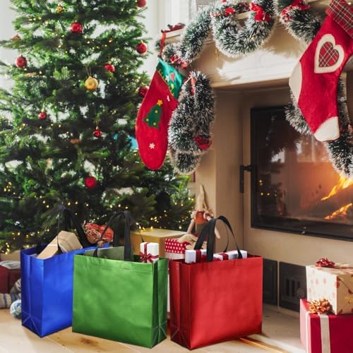 Eccliy 80 Pcs Reusable Gift Bags, Large, Multicolor - Image 3