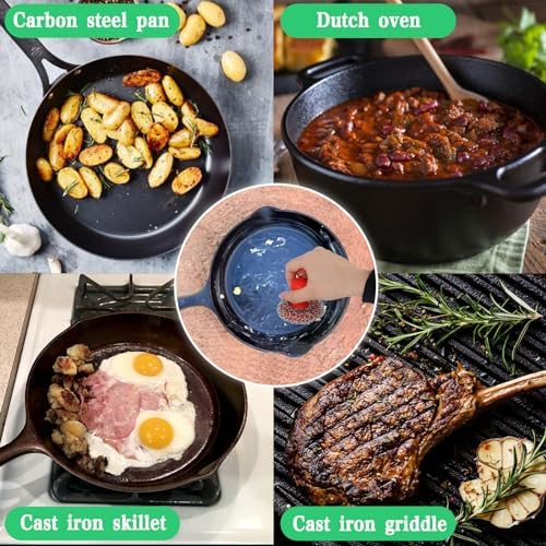 Herda Cast Iron Cleaner Scrubber+Pan Scraper, Patented Chain Mail Scrubber - Image 3