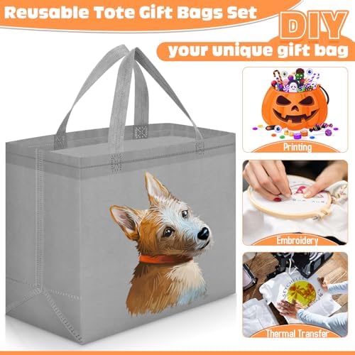 Windyun Reusable Grocery Bags Non Woven with Handles - Image 6