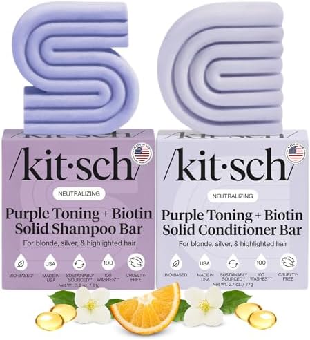Kitsch Purple Shampoo & Conditioner Set For Blondes & Color Treated Hair by Kitsch