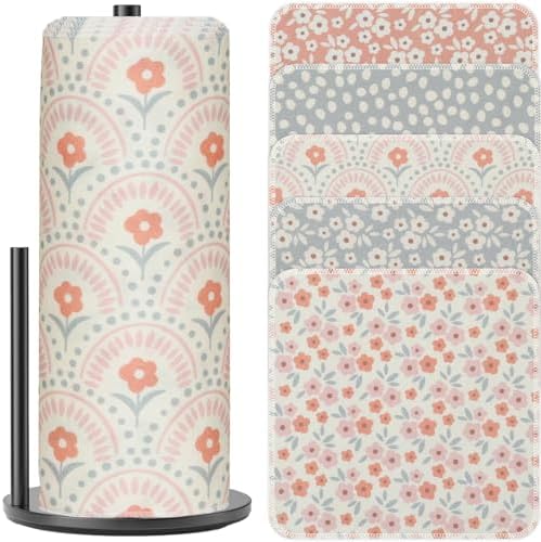 25 Pack Reusable Tissue Paperless Towel Roll Washable Cotton for Kitchen Towels Zero Waste Products Replacement Tissue (RT-D) by ROGITU