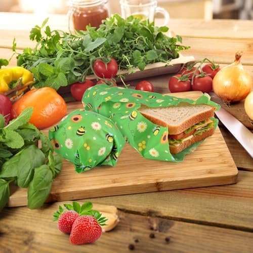 Beeswax Food Wraps,13x39 Inch Honeycomb Bread Wrap Eco-Friendly Reusable Bread Storage Bags Kitchen Food Storage Organic Beeswax Plastic Wrap - Image 7