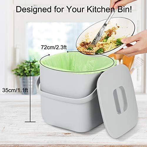 Trash bags 1.3 gallon Biodegradable: Aievrgad Garbage bags for tall kitchen trash can liner, 120 count,Unscented, Heavy Duty, Thickened, for food/kitchen waste or Graden,green 5L - Image 3