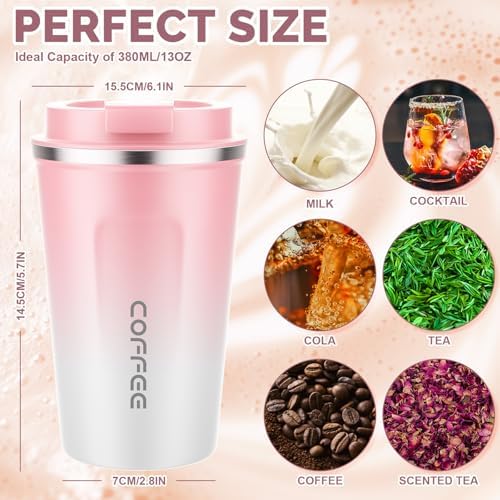 CS COSDDI 12 oz Coffee mug - Stainless Steel Coffee Cup with Leakproof Lid - Image 2