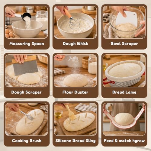 Sourdough Starter Kit with Warmer,Jar,Scale,Gift for Bakers Beiginner Women - Image 5