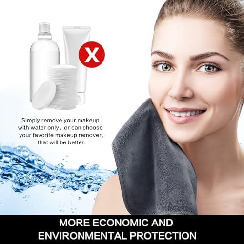 SINLAND Microfiber Facial Cloths Fast Drying Washcloth 12inch x 12inch Grey 12 Pack … - Image 6